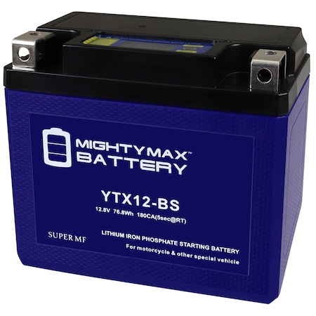 YTX12-BS Lithium Replacement Battery Compatible With Piaggio 350 BV350 ABS 17-19